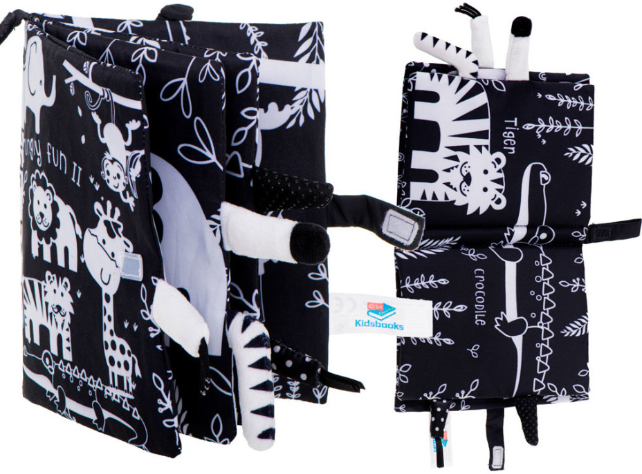 Smyslová kniha Měkké zvířecí ocásky - Safari