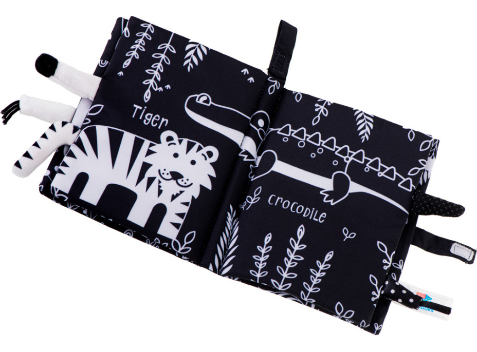 Smyslová kniha Měkké zvířecí ocásky - Safari