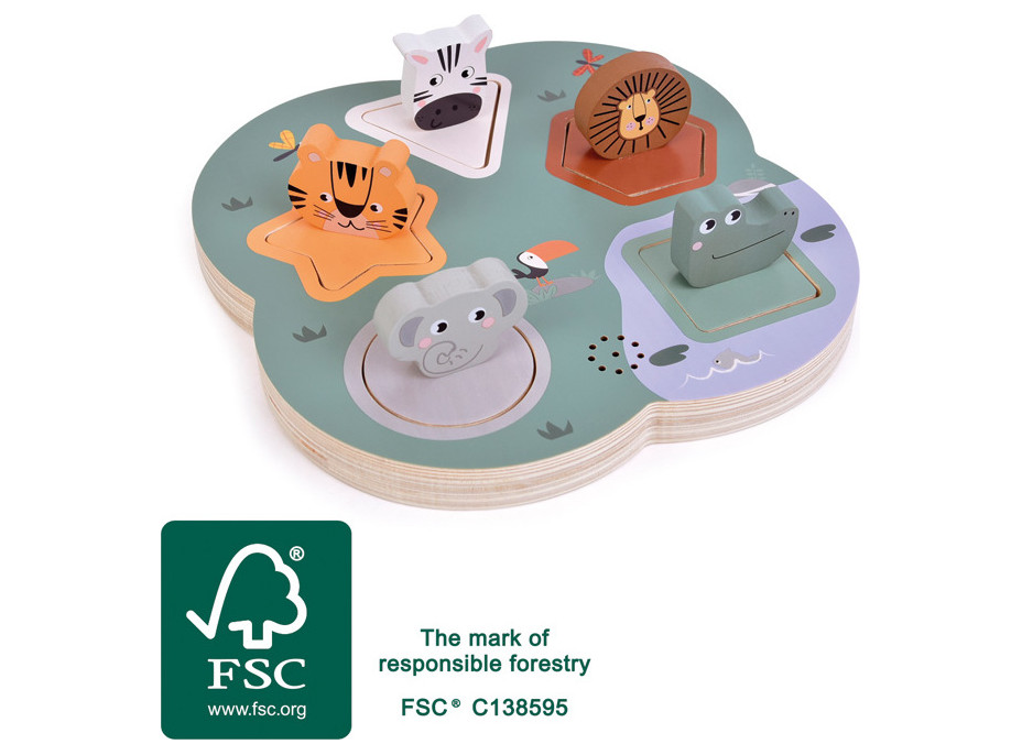 small foot 3D puzzle se zvuky zvířat Safari