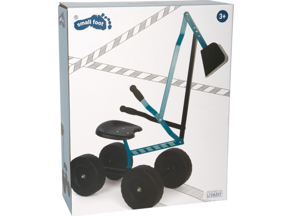 small foot Bagr s kolečky modrý