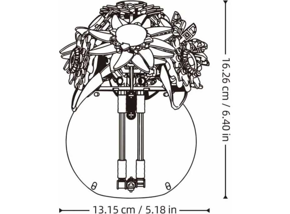 Sluban Flowers M38-P8062 Kytice slunečnic a kopretin ve váze