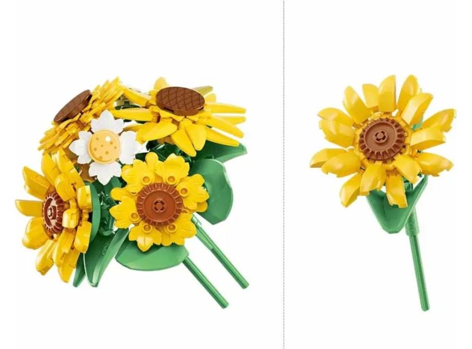 Sluban Flowers M38-P8062 Kytice slunečnic a kopretin ve váze