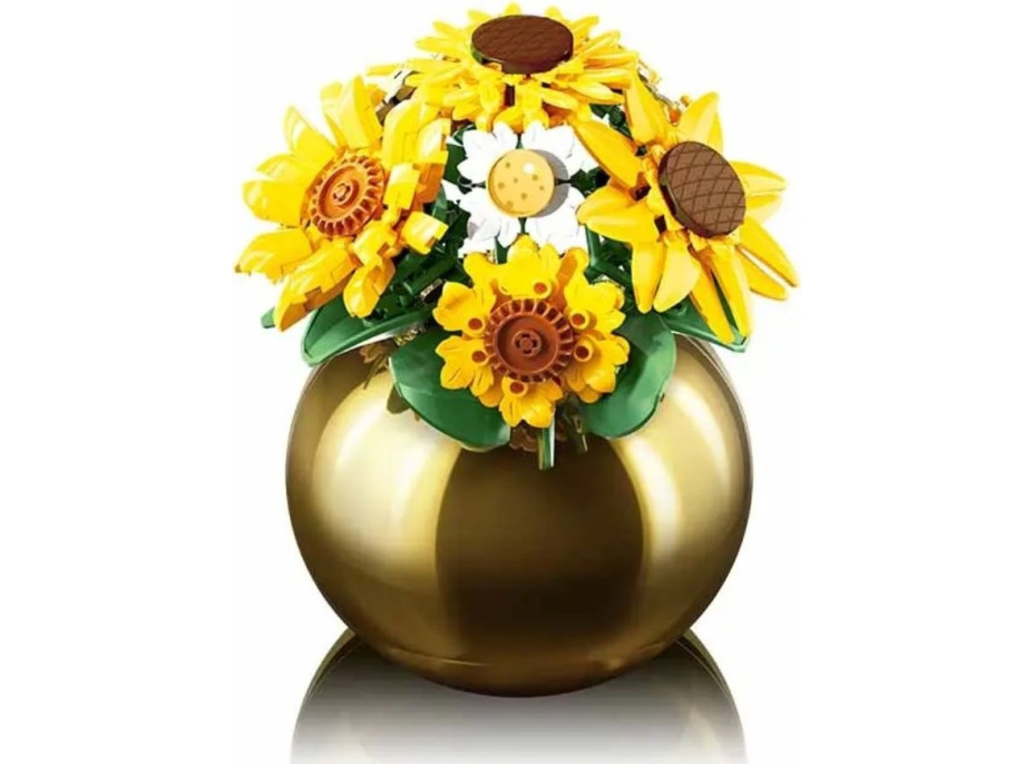 Sluban Flowers M38-P8062 Kytice slunečnic a kopretin ve váze