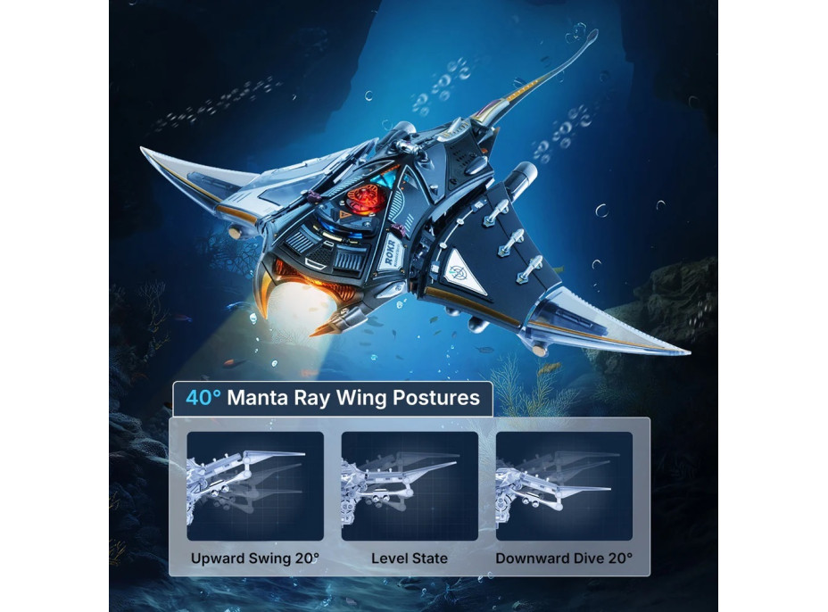 RoboTime 3D mechanická skládačka Manta Ray