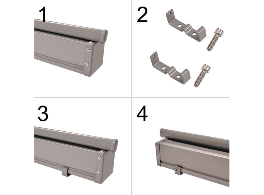 Boční markýza LUARO rolovací - 160 x 300 cm - tmavě šedá