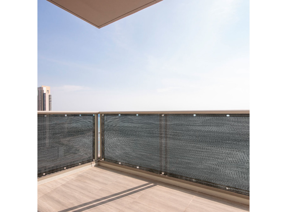 Clona na balkon LUARO - 105x700 cm - černá