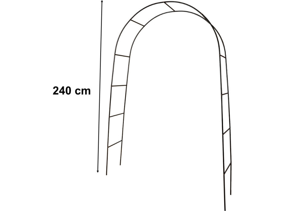 Zahradní kovová pergola LUARO 240 x 140 cm - oblouk