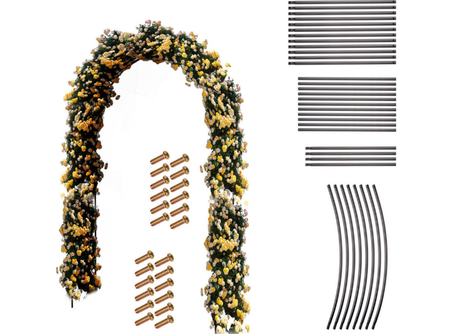 Zahradní kovová pergola LUARO 240 x 140 cm - oblouk