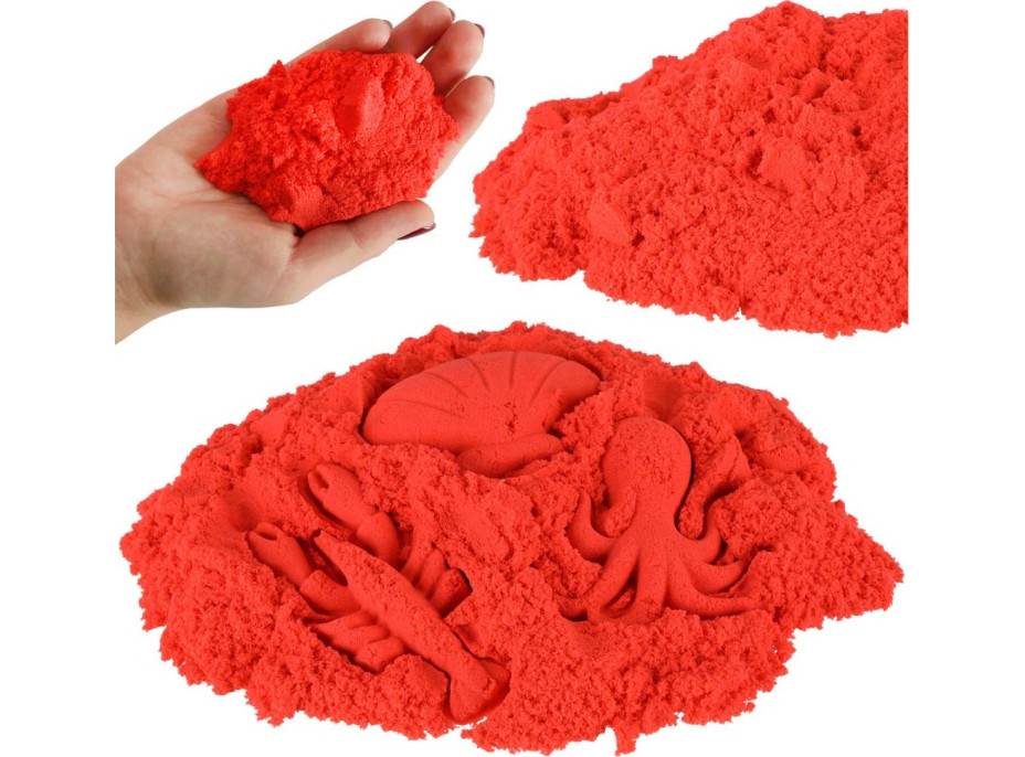 Kinetický písek 1 kg v sáčku - červený