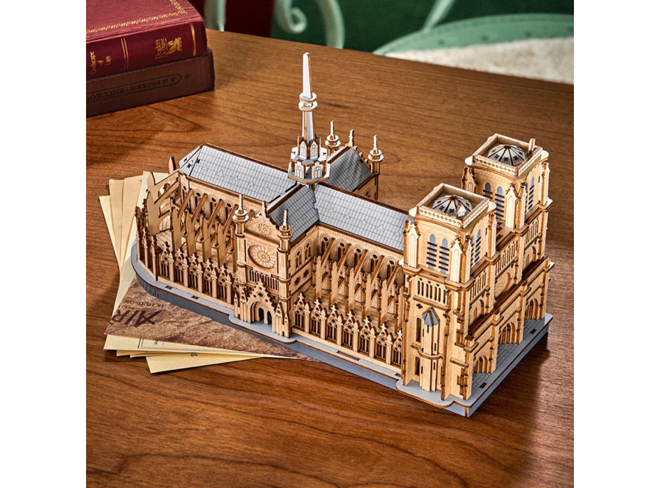 RoboTime 3D dřevěná skládačka Pařížská katedrála Notre-Dame