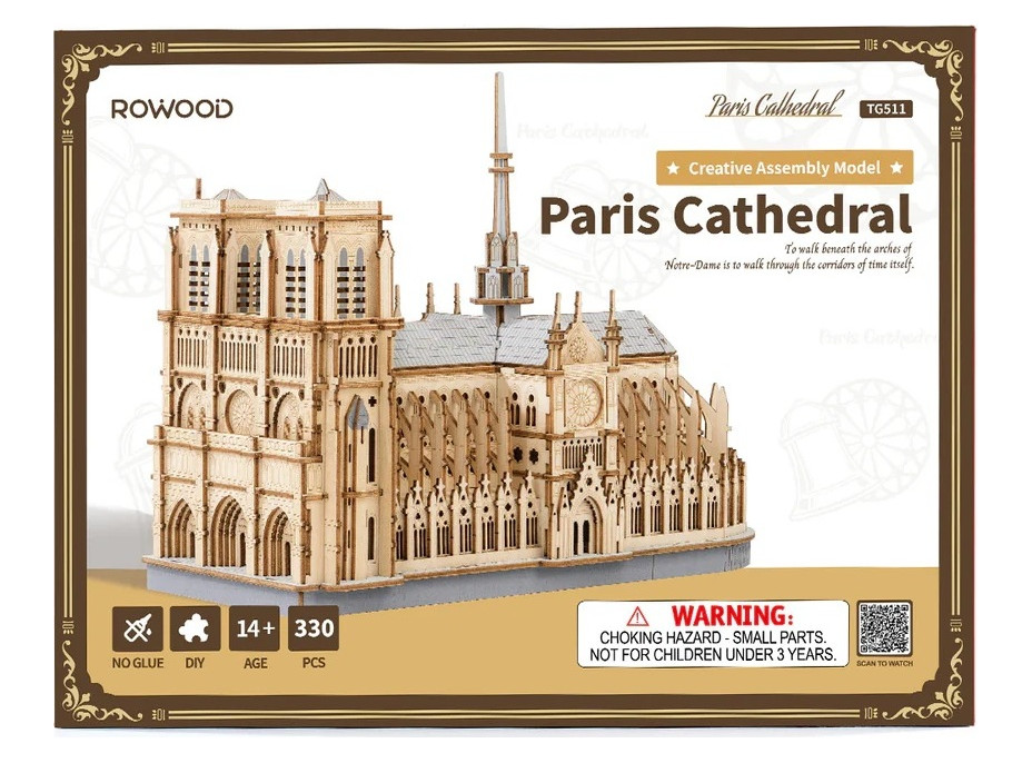 RoboTime 3D dřevěná skládačka Pařížská katedrála Notre-Dame