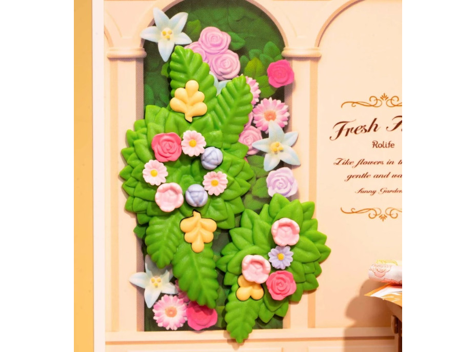RoboTime 3D dřevěná skládačka Miniatura domečku Květinářství Fresh Flower