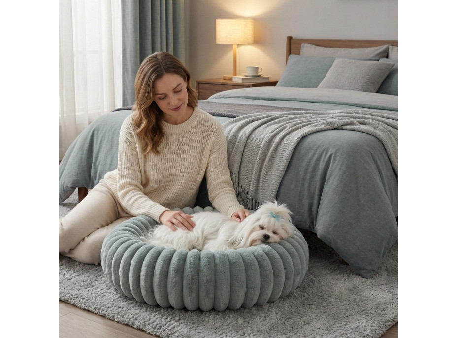 Pelíšek pro psy a kočky ROYAL LOUNGE 60 cm - šalvějový