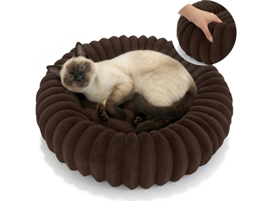 Pelíšek pro psy a kočky ROYAL LOUNGE 90 cm - hnědý