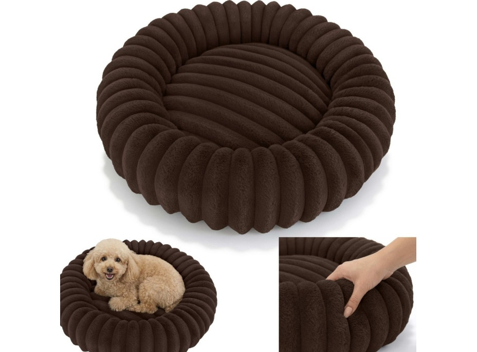 Pelíšek pro psy a kočky ROYAL LOUNGE 90 cm - hnědý