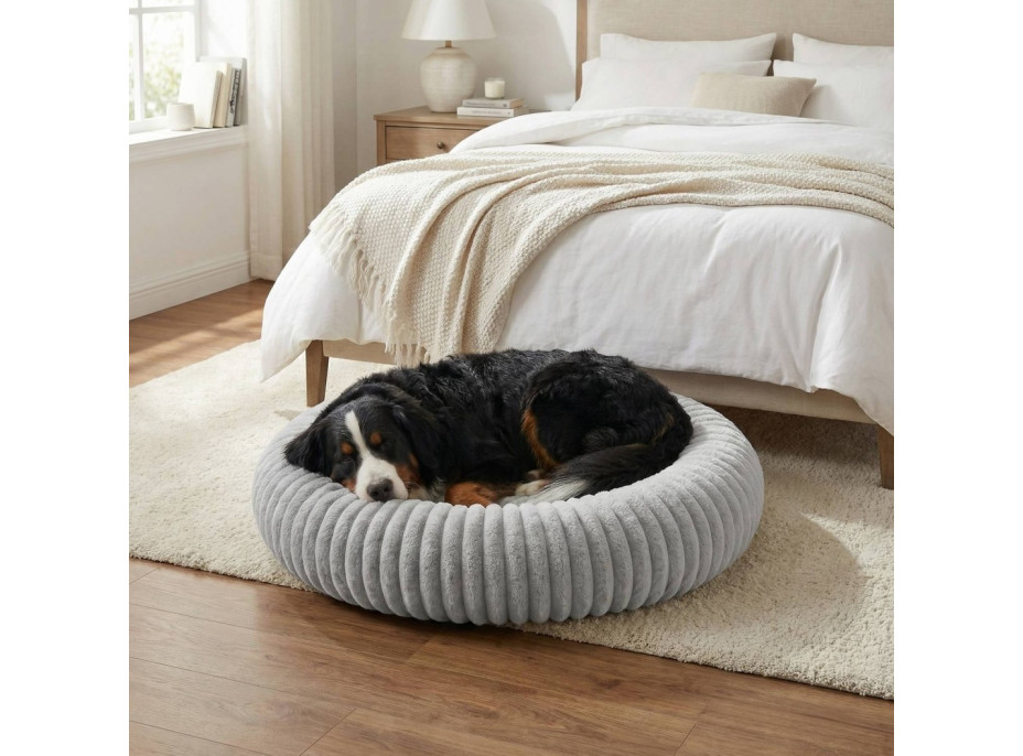 Pelíšek pro psy a kočky ROYAL LOUNGE 90 cm - šedý