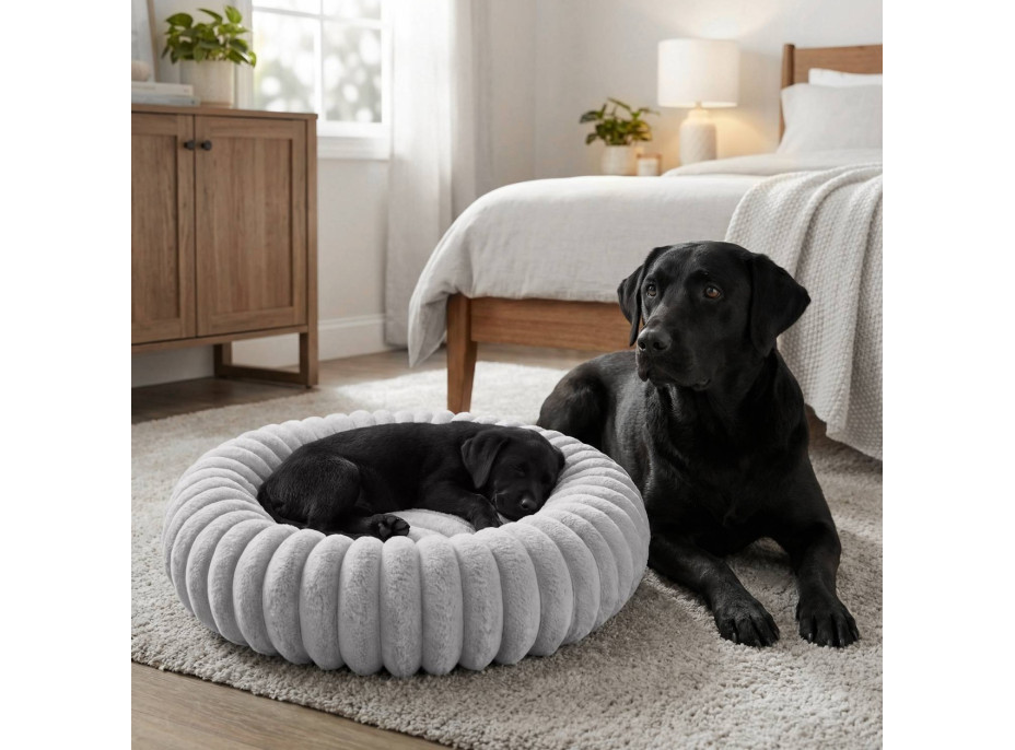 Pelíšek pro psy a kočky ROYAL LOUNGE 90 cm - šedý