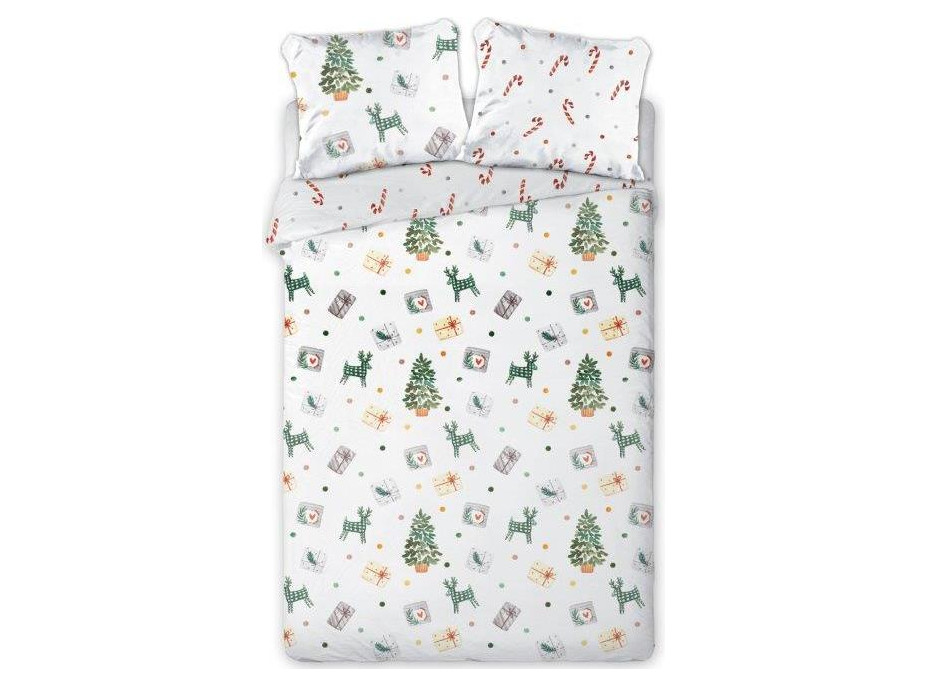 Bavlněné povlečení SCANDIC Dárečky - bílé - 220x200 cm