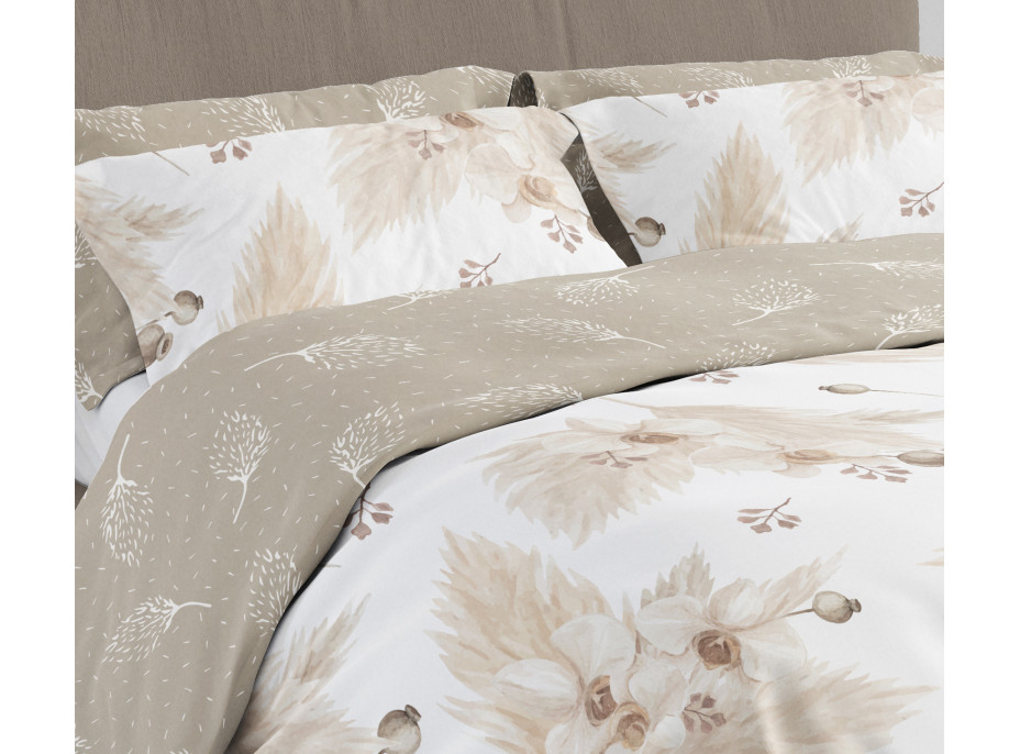Ložní povlečení BOHO Orchideje - 140x200 cm - bavlněný satén