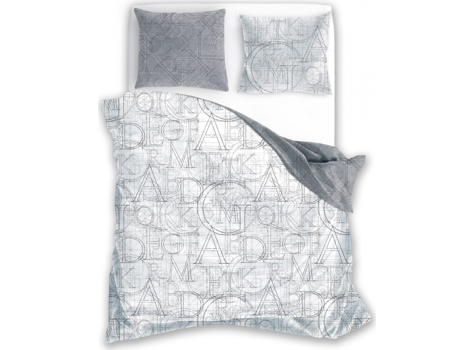 Ložní povlečení BOHO Písmena - 140x200 cm - bavlněný satén
