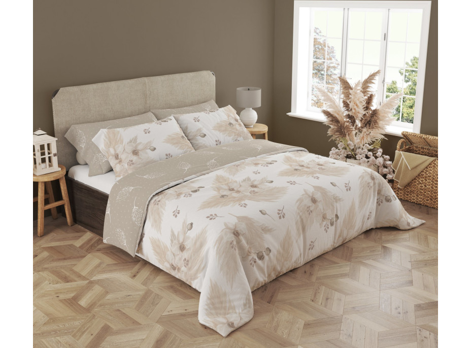 Ložní povlečení BOHO Orchideje - 160x200 cm - bavlněný satén