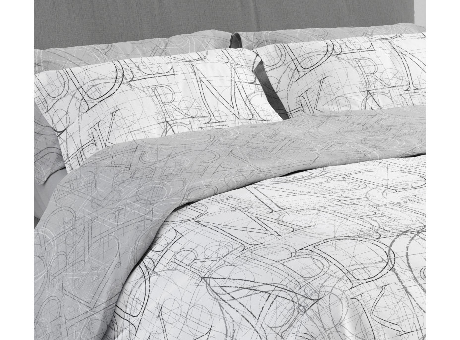 Ložní povlečení BOHO Písmena - 220x200 cm - bavlněný satén