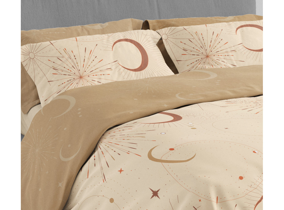 Ložní povlečení BOHO Hvězdy - 220x200 cm - bavlněný satén