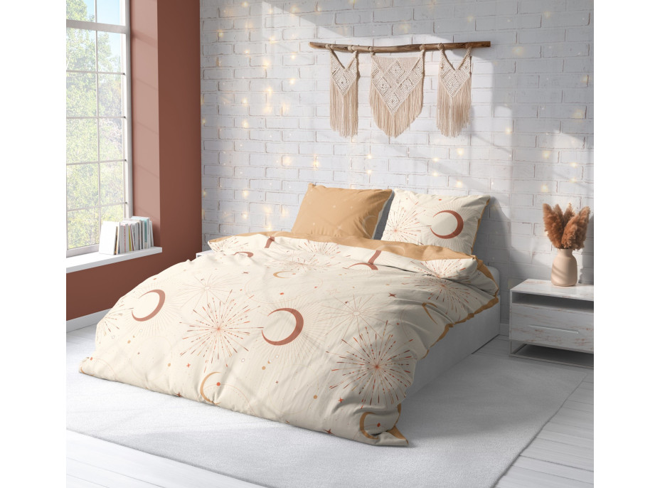 Ložní povlečení BOHO Hvězdy - 220x200 cm - bavlněný satén