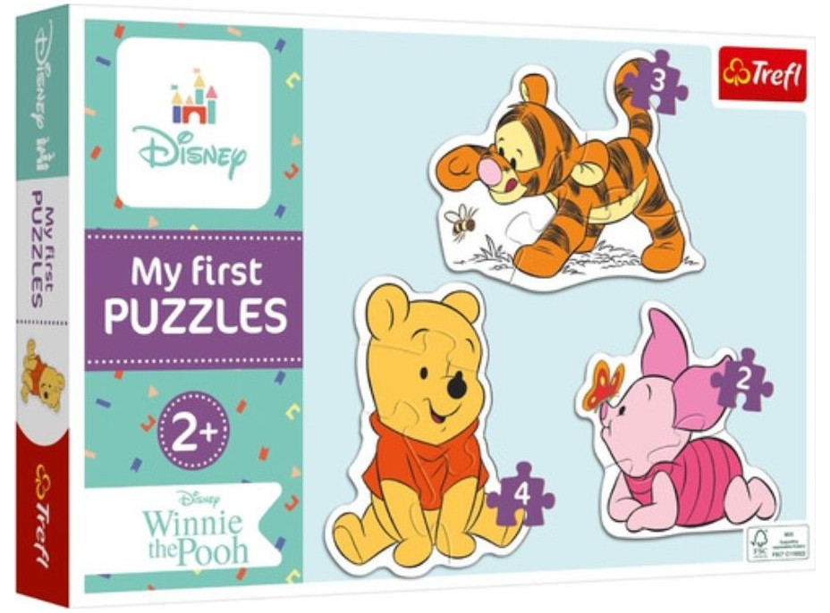 TREFL Baby puzzle Medvídek Pú 3v1 (2,3,4 dílků)