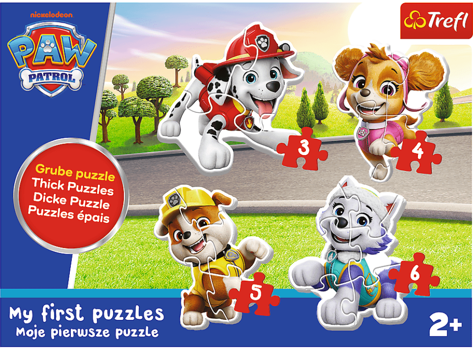 TREFL Baby puzzle Tlapková patrola 4v1 (3,4,5,6 dílků)