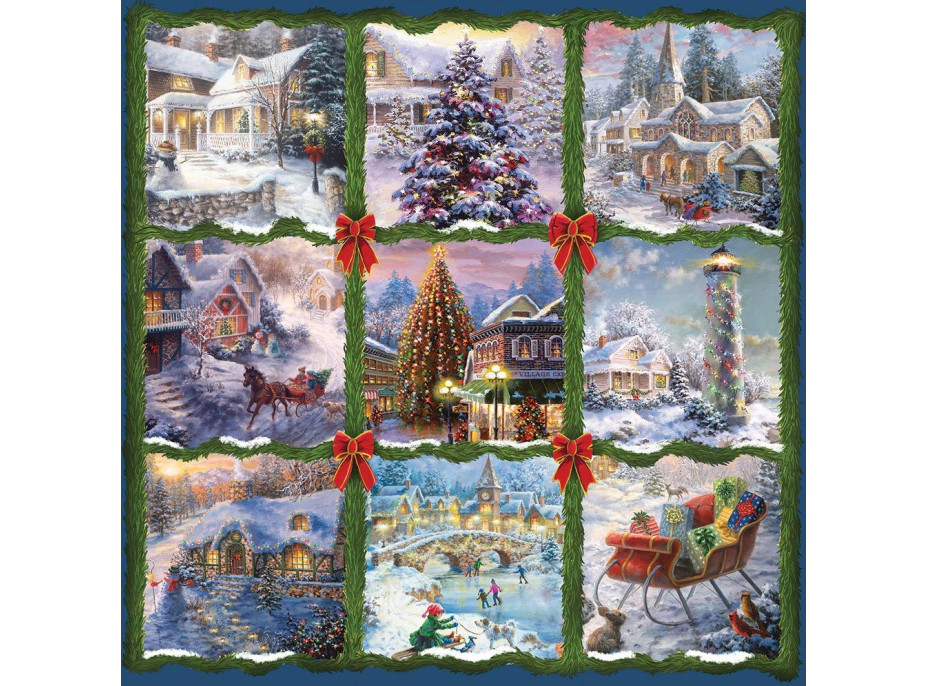 ALIPSON Čtvercové puzzle Vánoční devítičtverec 1000 dílků