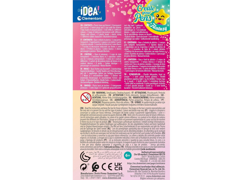 CLEMENTONI IDEA Kreativní sada pro výrobu per Fantasy