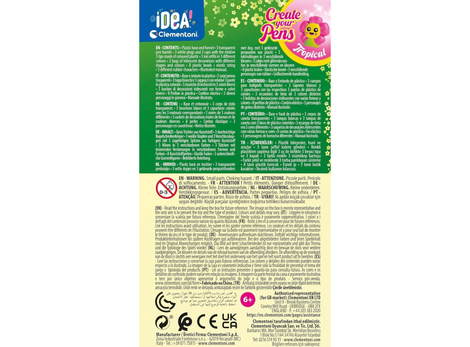 CLEMENTONI IDEA Kreativní sada pro výrobu per Tropical