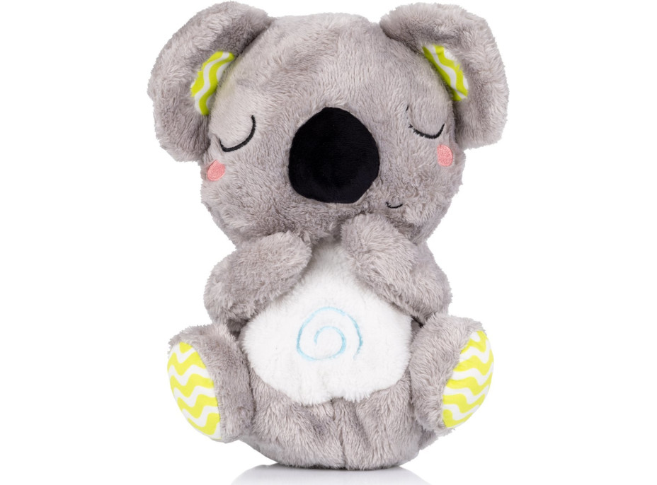 CHIPOLINO Plyšová dýchající hračka s hudbou Koala - zelená/šedá