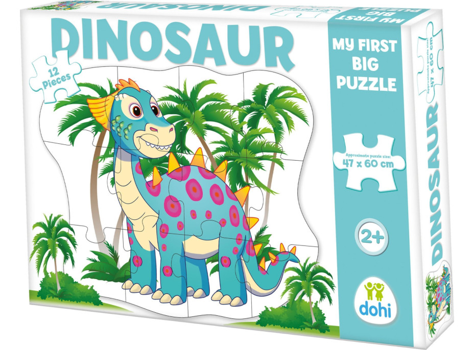 DOHÁNY Podlahové obrysové puzzle Dinosaurus 12 dílků