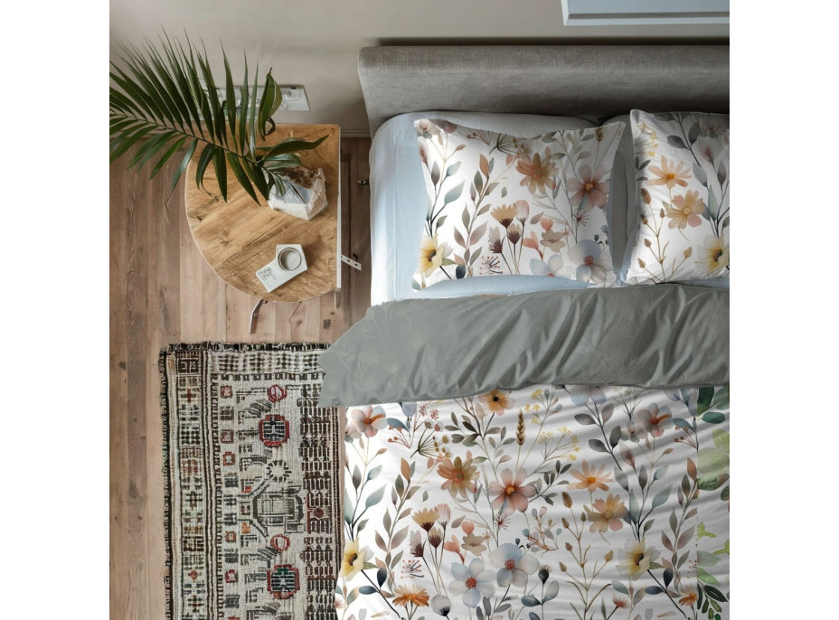 Ložní povlečení BOHO Květy - 140x200 cm - bavlněný satén