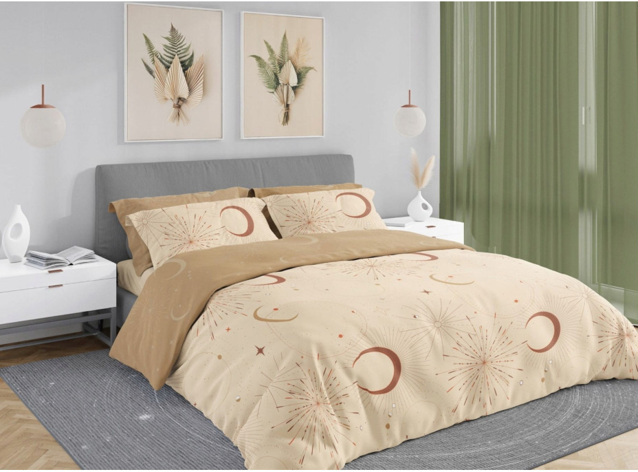 Ložní povlečení BOHO Hvězdy - 220x200 cm - bavlněný satén