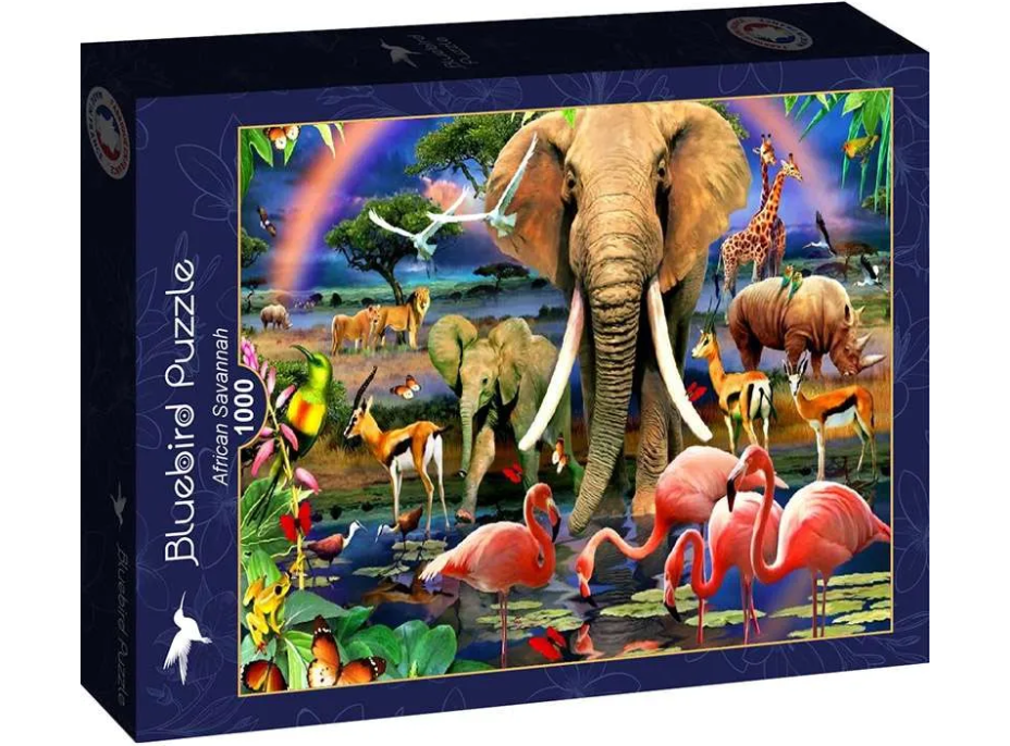 BLUEBIRD Puzzle Africká savana 1000 dílků