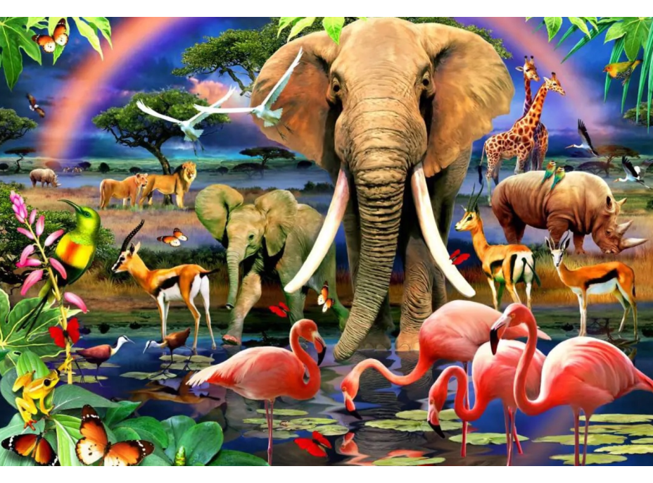 BLUEBIRD Puzzle Africká savana 1000 dílků