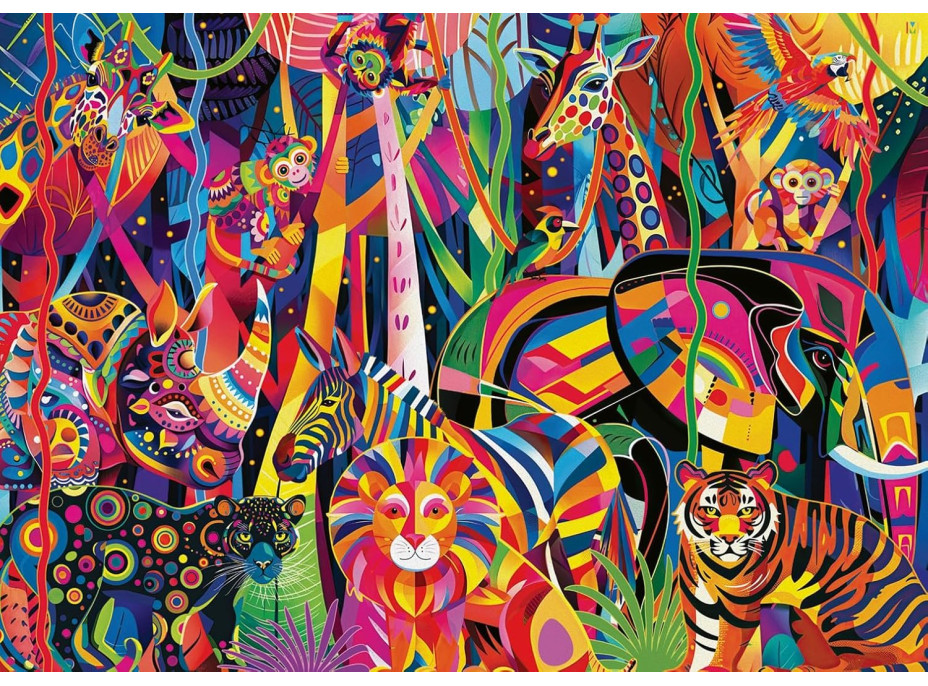 RAVENSBURGER Puzzle Barevná džungle XXL 500 dílků