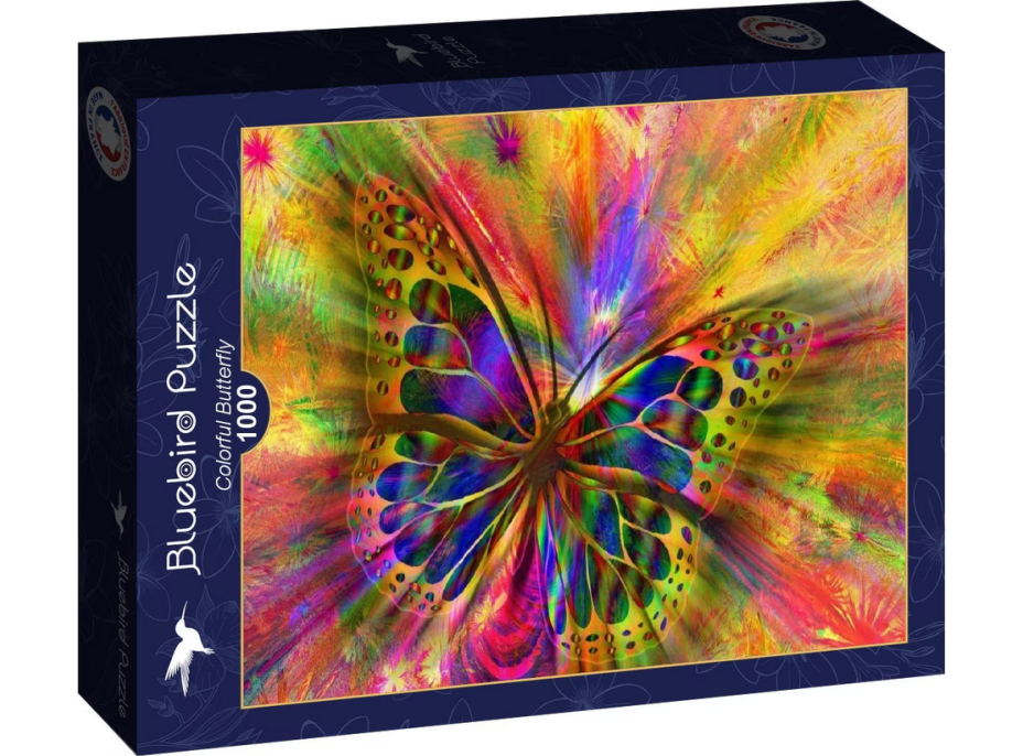 BLUEBIRD Puzzle Pestrobarevný motýl 1000 dílků