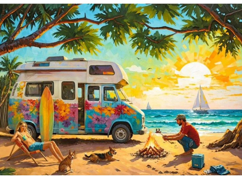 CHERRY PAZZI Puzzle Čekání na vlny 1000 dílků