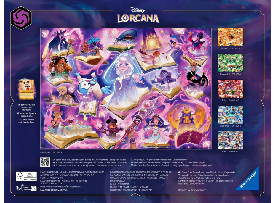 RAVENSBURGER Puzzle Disney Lorcana - Glimmers of the Realm: Ametyst 1000 dílků