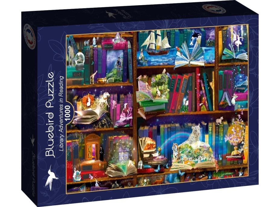 BLUEBIRD Puzzle Dobrodružství v knihovně 1000 dílků