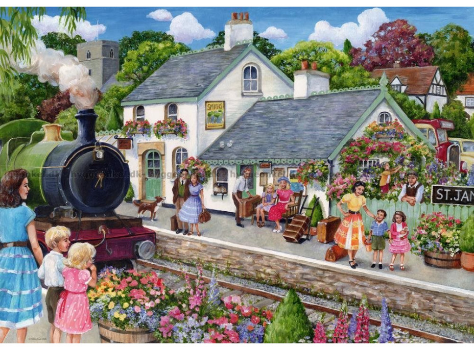 RAVENSBURGER Puzzle Domeček u tratě 1000 dílků