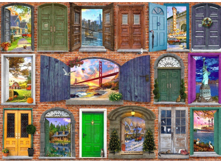 BLUEBIRD Puzzle Dveře USA 1500 dílků