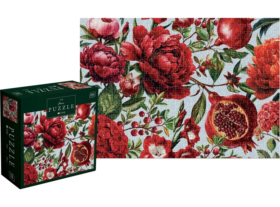 INTERDRUK Puzzle Flowers: Červené květy 500 dílků