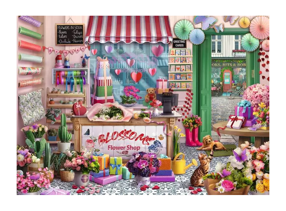 RAVENSBURGER Puzzle Květinový obchůdek 1000 dílků
