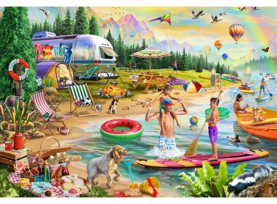 BLUEBIRD Puzzle Letní tábor Lakeside 1000 dílků