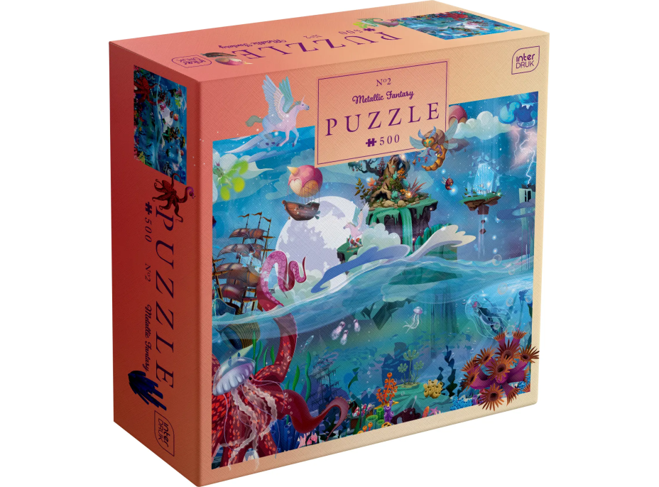 INTERDRUK Puzzle Mettalic Fantasy: Říše divů 500 dílků